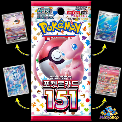 Booster Pokémon 151 SV2a Coréen 🇰🇷 | Cartes Rares | Pack Scellé Officiel - Pokemon - MolzyShop