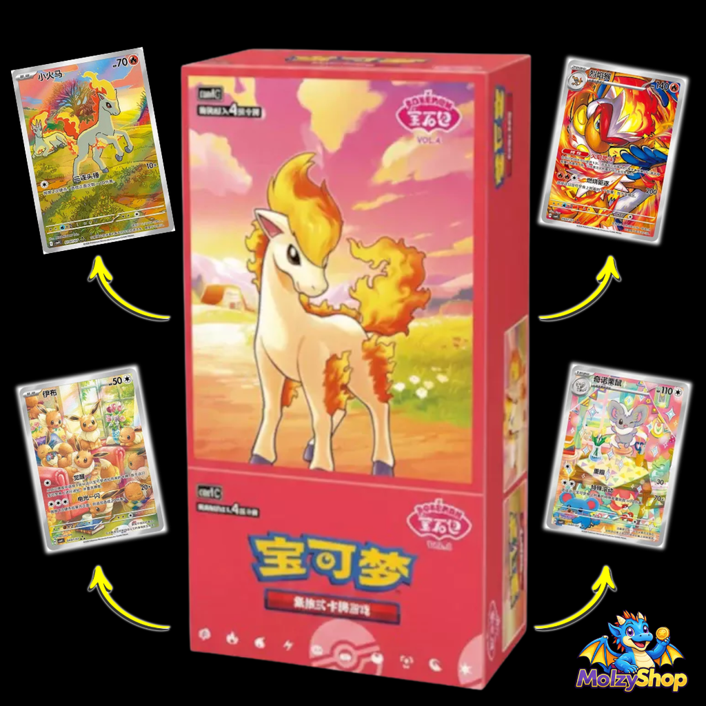 Display Pokémon Gem Pack Vol.4 🔥 (Chinois) | Booster Box Scellée Officielle | Cartes Rares - Pokemon - MolzyShop