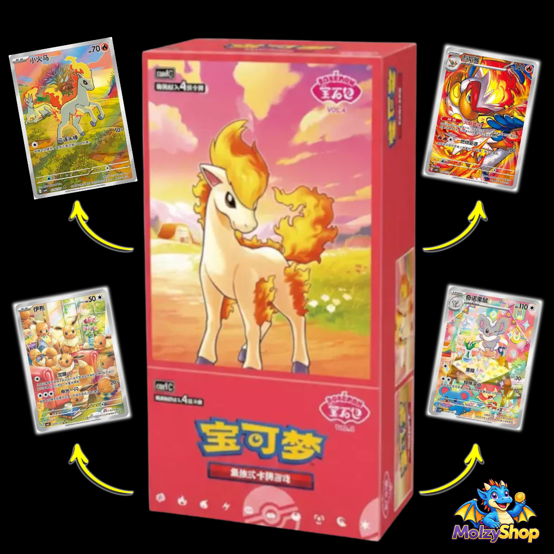 Display Pokémon Gem Pack Vol.4 🔥 (Chinois) | Booster Box Scellée Officielle | Cartes Rares - Pokemon - MolzyShop